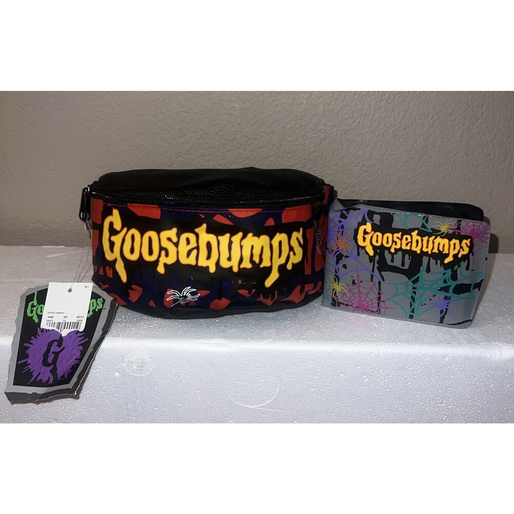 Rare Vintage Goosebumps Spell Out Textured Upper Fanny Pack And Bi-fold Wallet